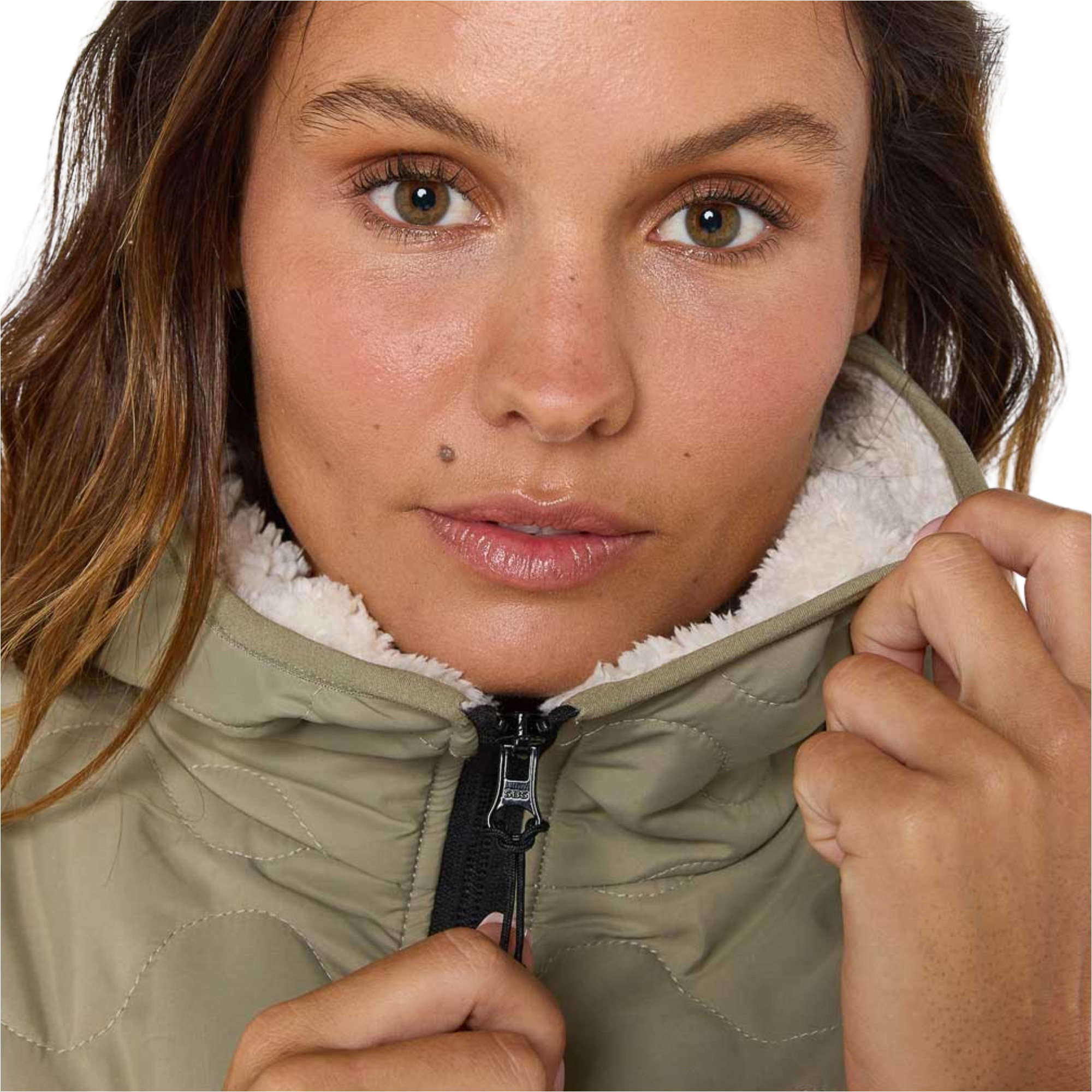 2025 Rip Curl Frauen Anti-Series Anoeta Stepp-Pufferjacke 03DWJA - Olive